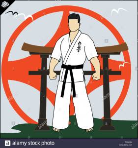 emblema-de-karate-traducir-kyokushinkai-hierogliph-camino-nuevo-karate-arte-marcial-de-color-creativos-simbol-design-w9nga4